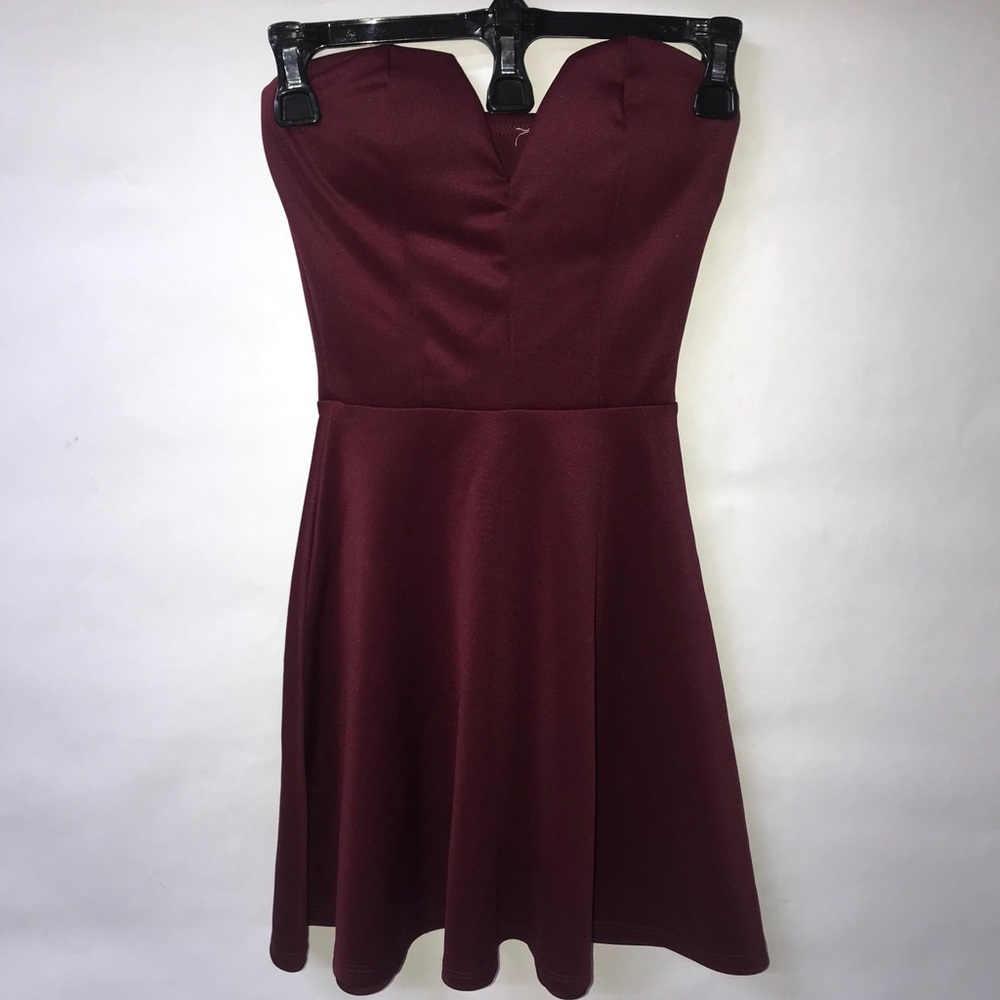 Burgundy dress
